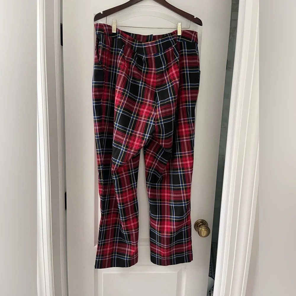 Draper James RSVP Plaid Tartan Ankle Pants Size XXL Christmas Holiday - Picture 3 of 6
